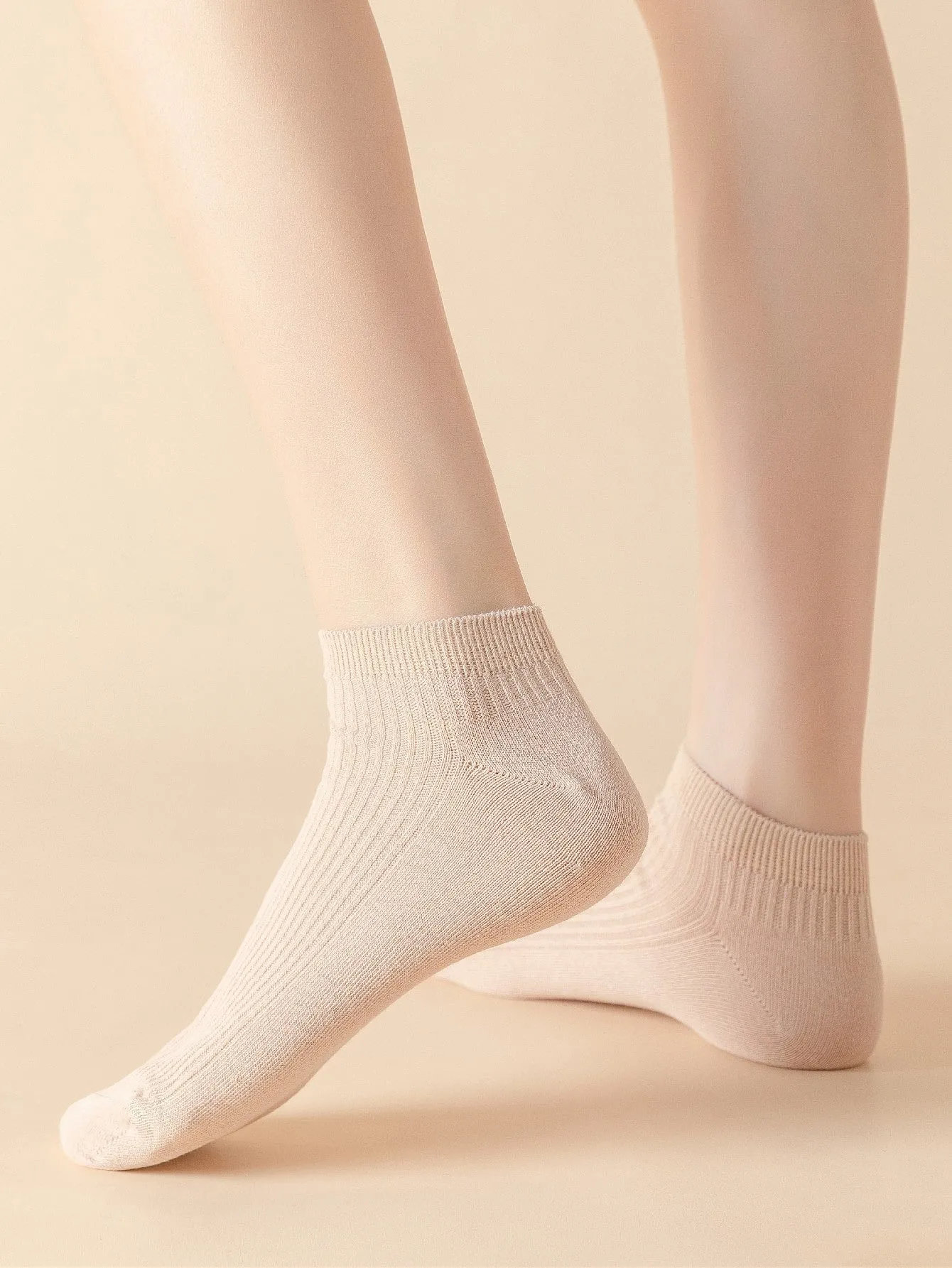 5pairs Solid Ankle Socks - Multicolor
