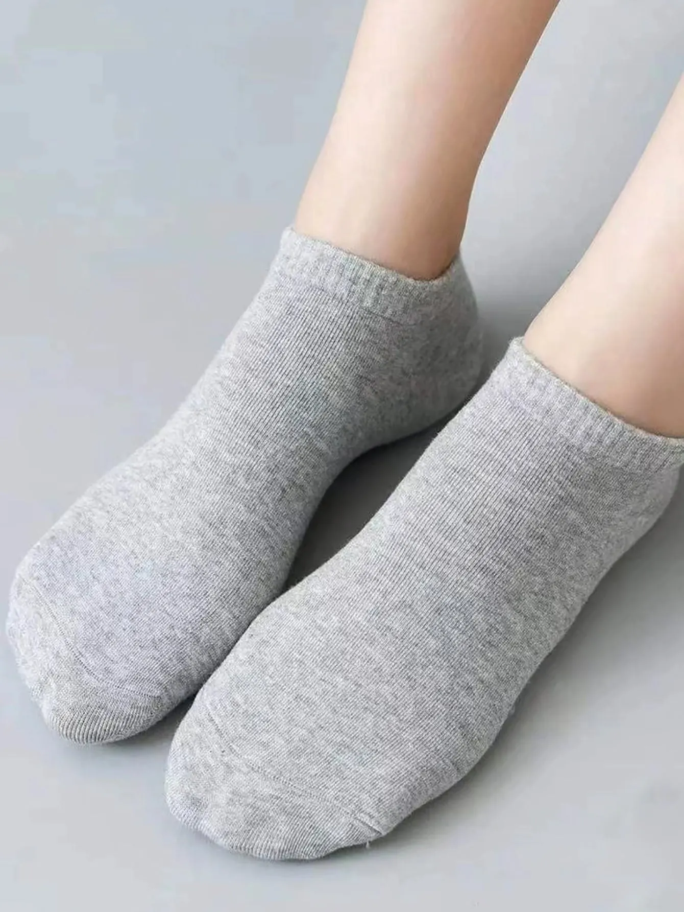 6pairs Solid Ankle Socks - Multicolor