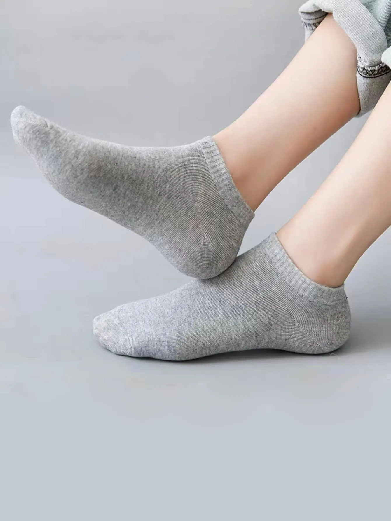 6pairs Solid Ankle Socks - Multicolor