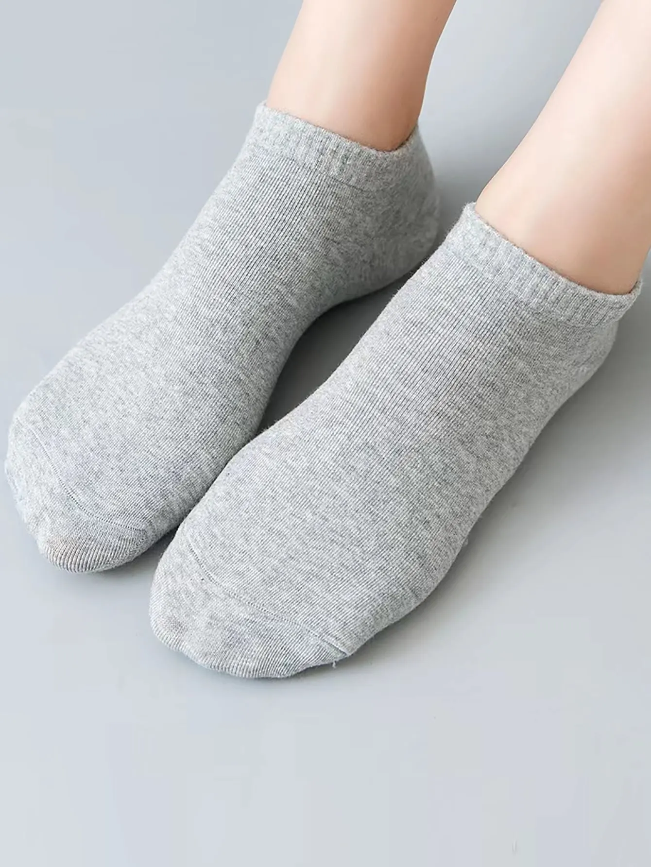 6pairs Solid Ankle Socks - Multicolor