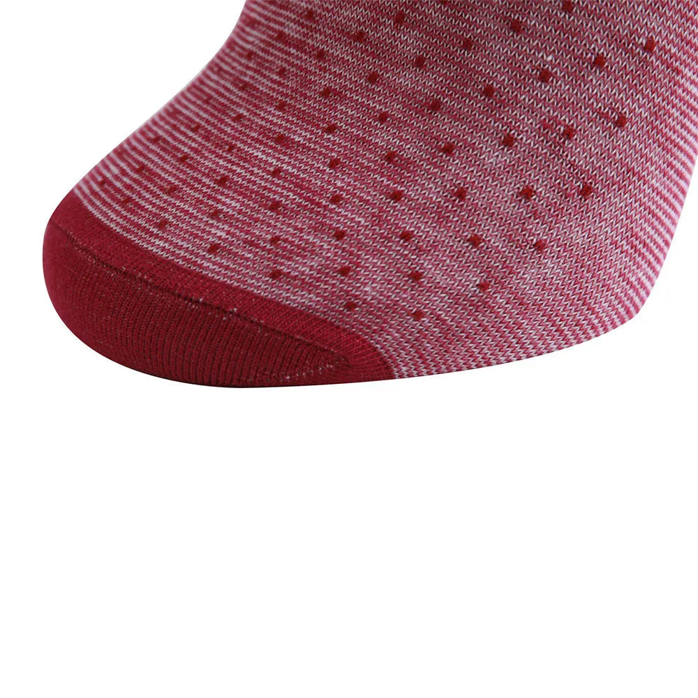AAS Cotton Dress Welt Dot Stripe Crew Socks