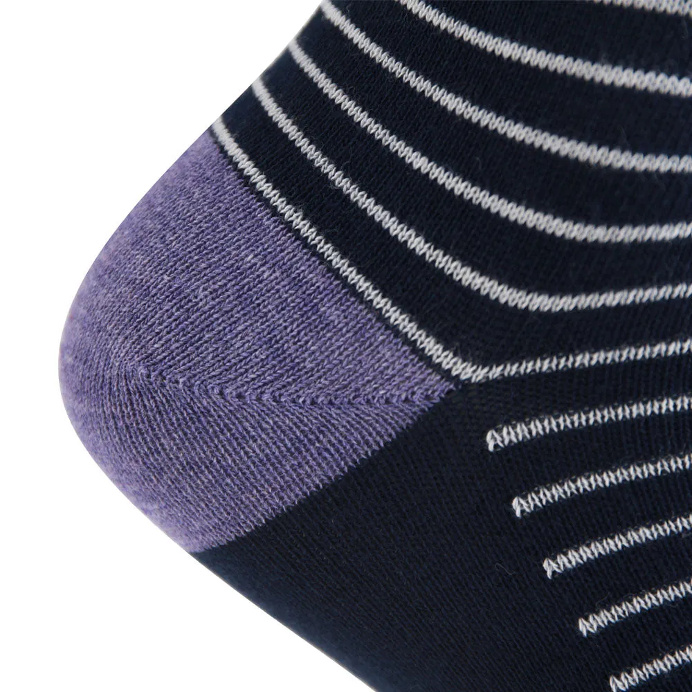 AAS Cotton Welt Colorful Thin Stripe Dress Socks