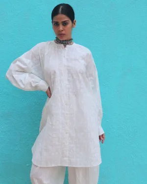 Adaag Cotton Kurta - Safed