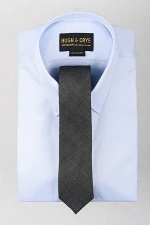 Agency Charcoal Sharkskin Tie