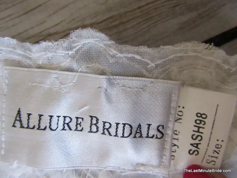 Allure Bridal Sash Style S98