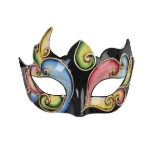 Alzena Masquerade Eye Mask -  Black/Multicolour