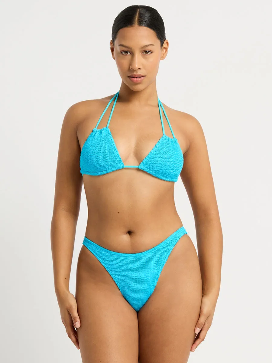 Andy Triangle Top in Cyan Recycled