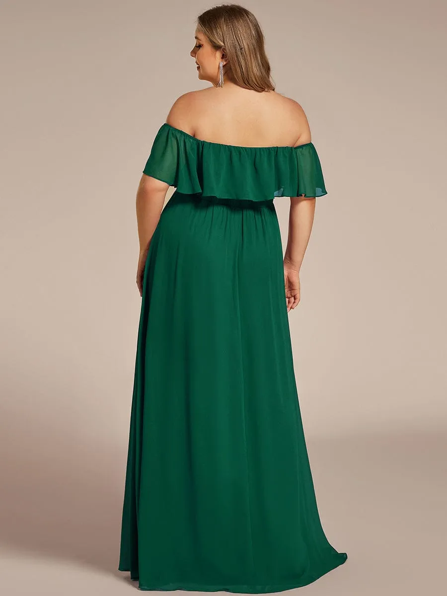 Angelina emerald off shoulder bridesmaid dress s24 Express NZ wide