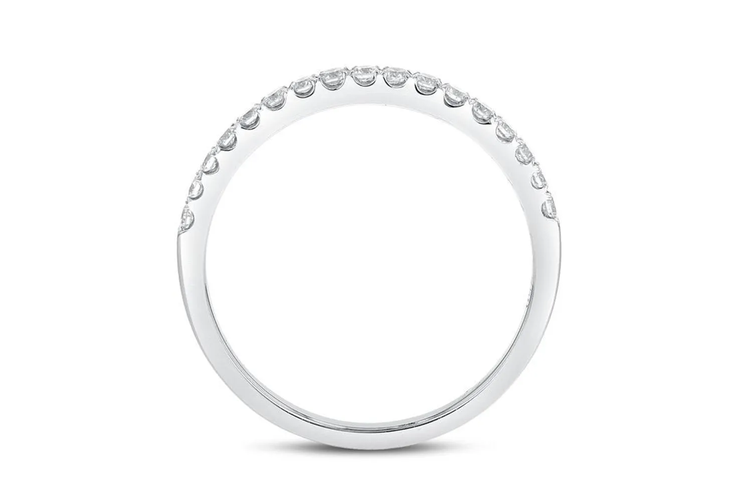 'Ann' 18K White Gold Diamond Wedding Band, 0.52