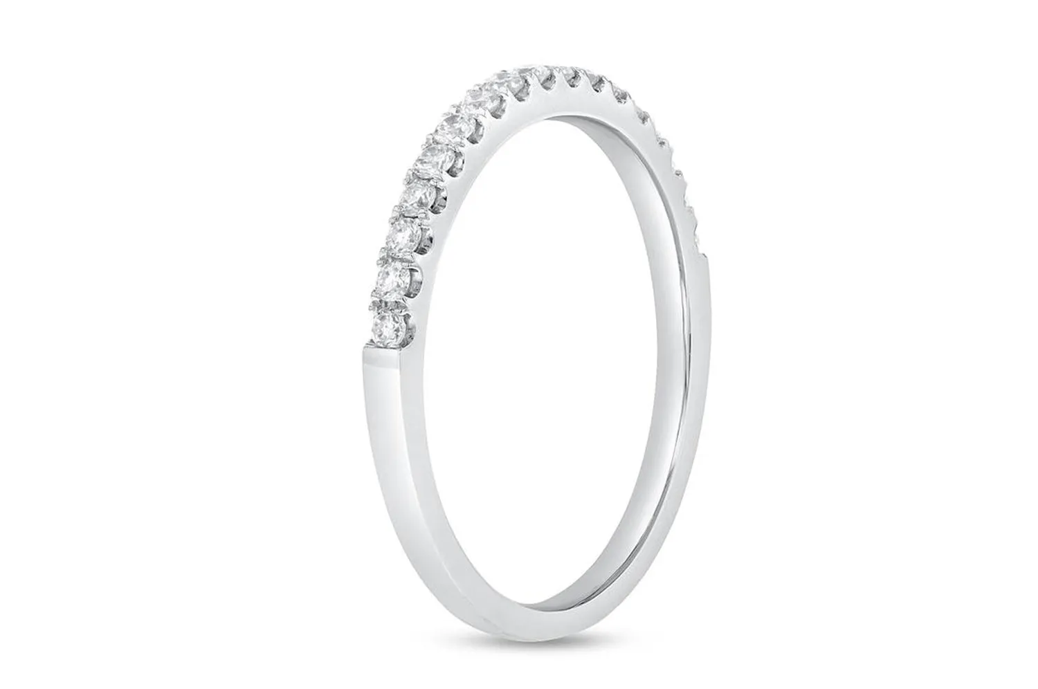 'Ann' 18K White Gold Diamond Wedding Band, 0.52