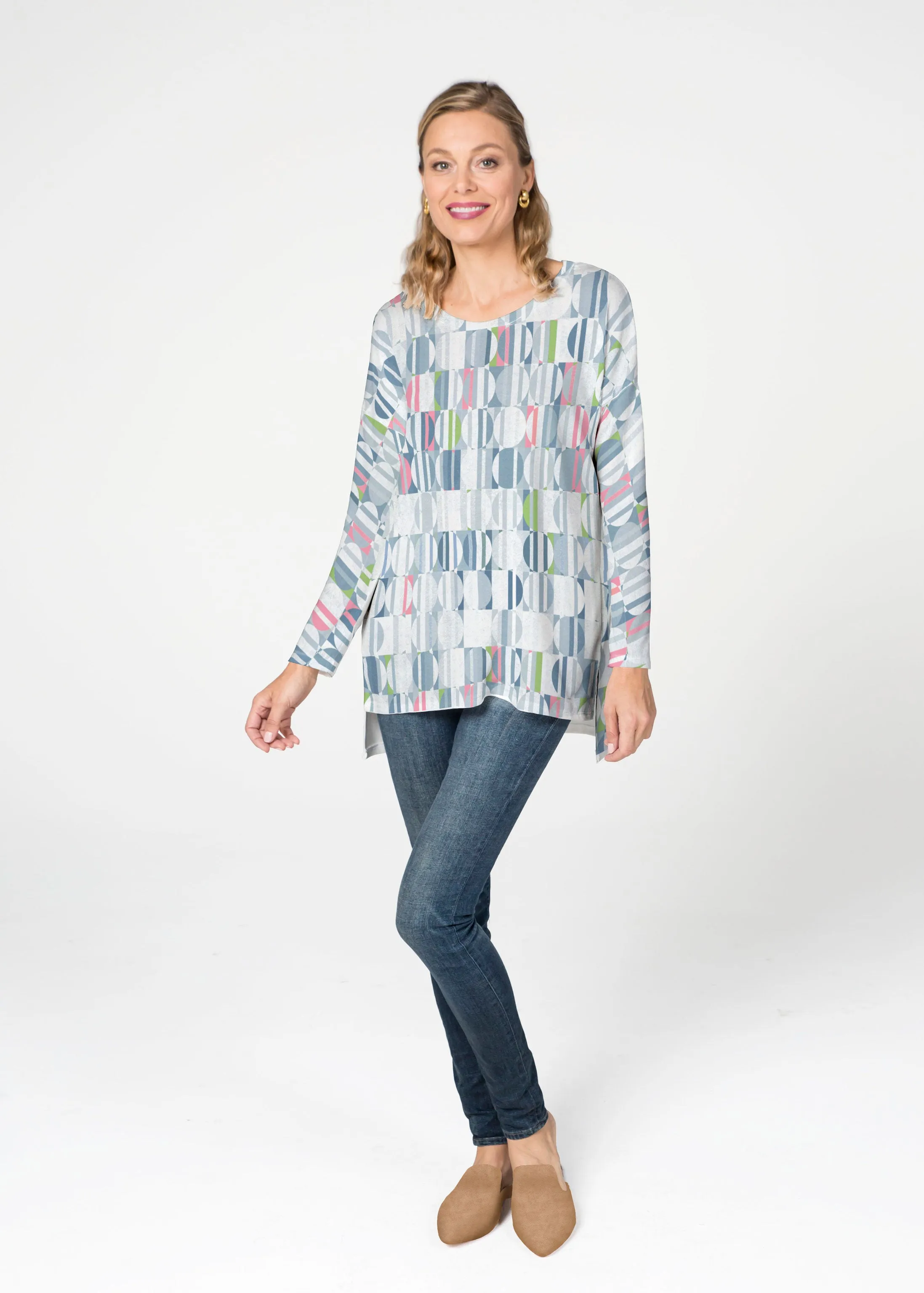 Around We Go (8012) ~ Slouchy Butterknit Top
