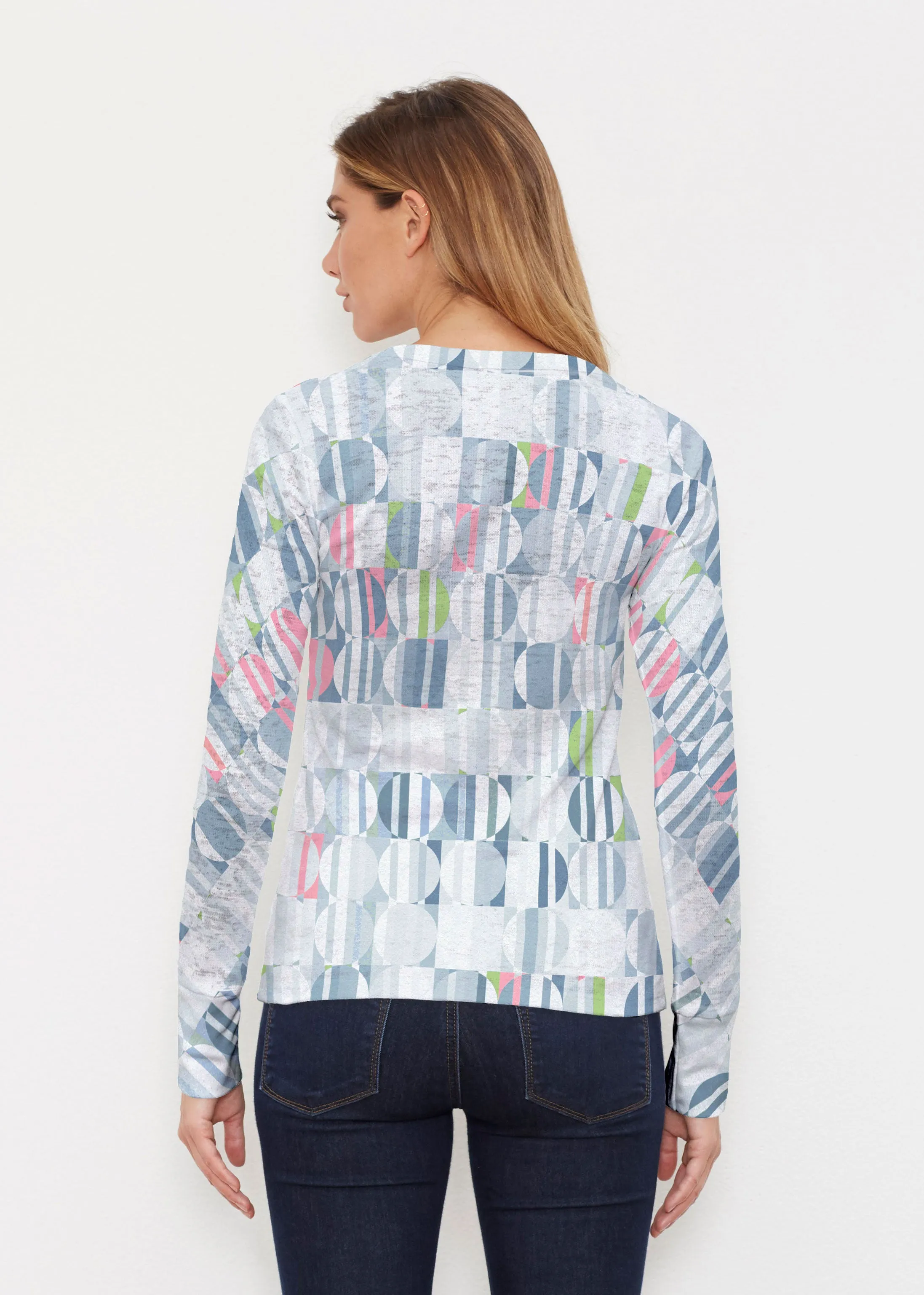 Around We Go (8012) ~ Thermal Long Sleeve Crew Shirt
