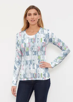 Around We Go (8012) ~ Thermal Long Sleeve Crew Shirt