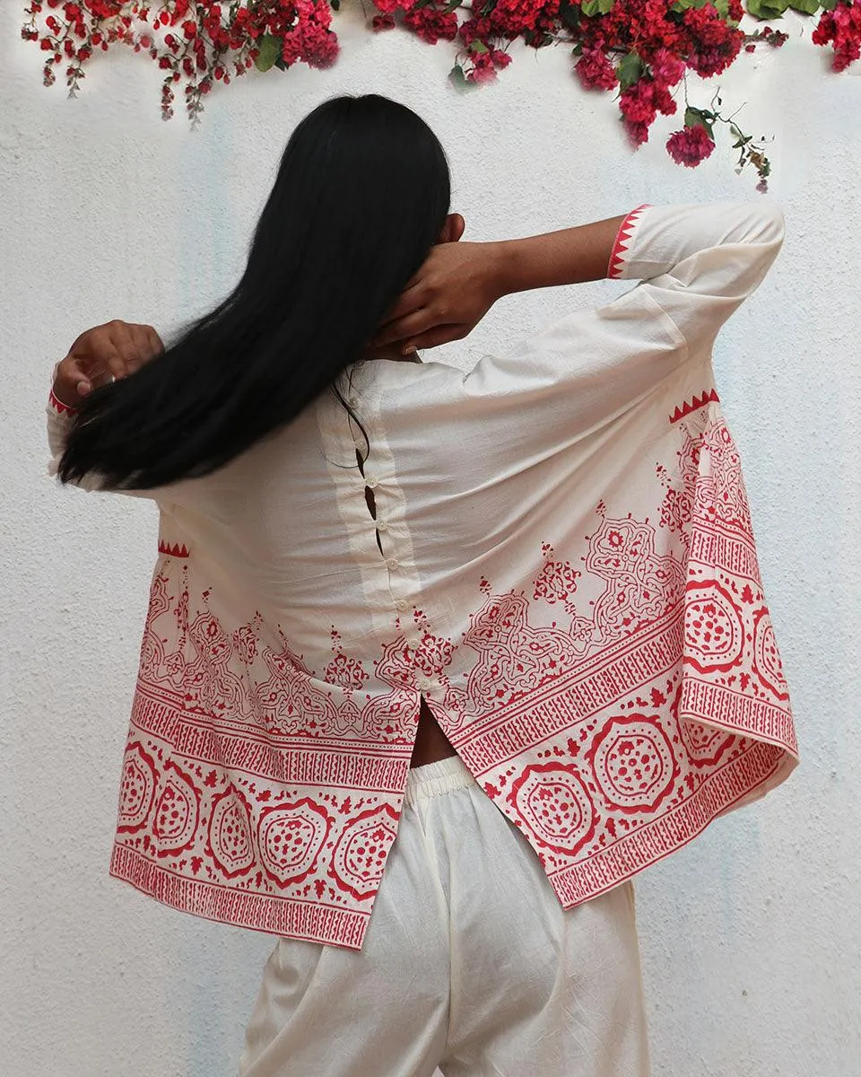Arpina Blockprinted Cotton Shirt - BGVL