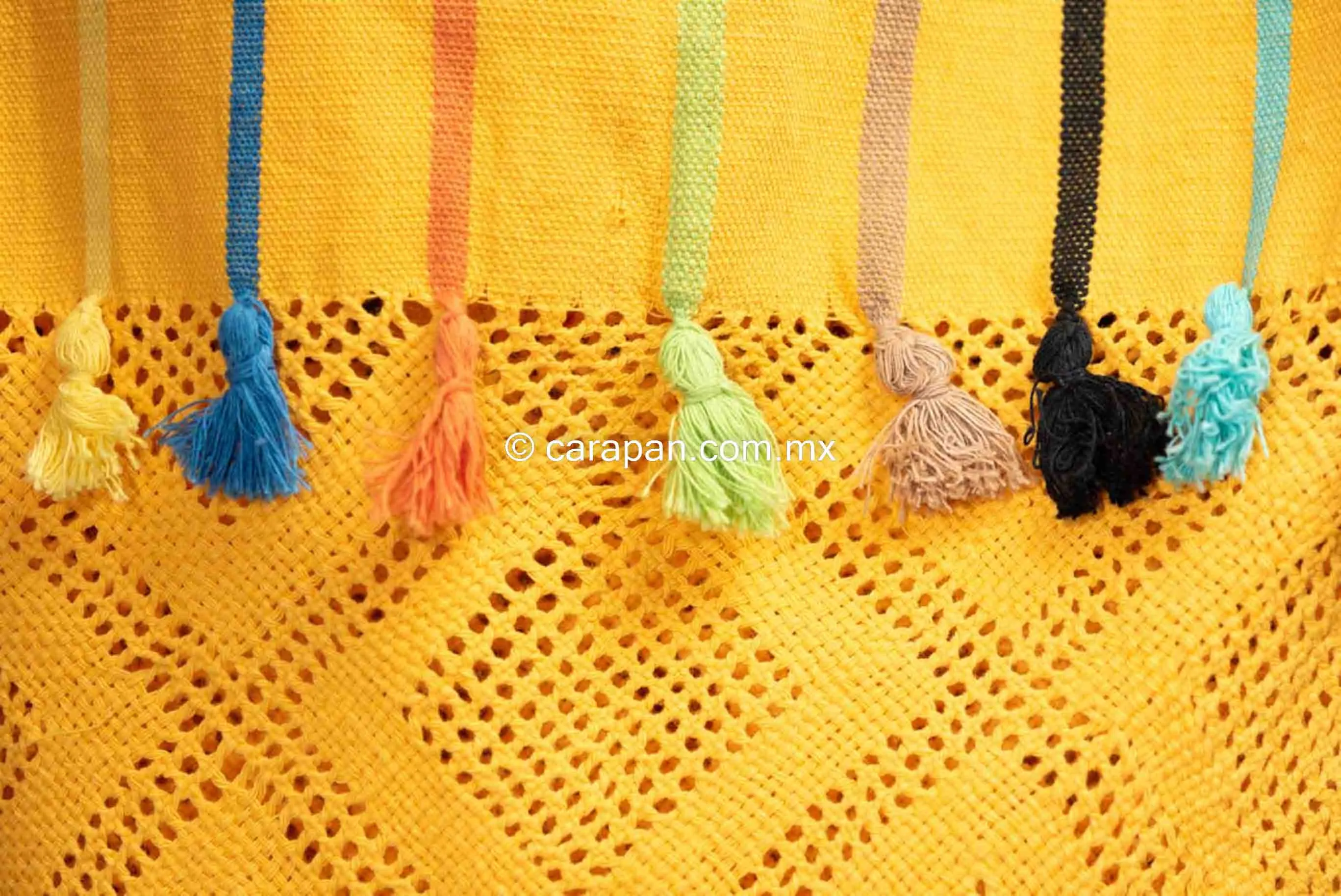 Awarded Mexican Rebozo Yellow Shawl w Stripes Back Strap Loomed Indigenous Textile