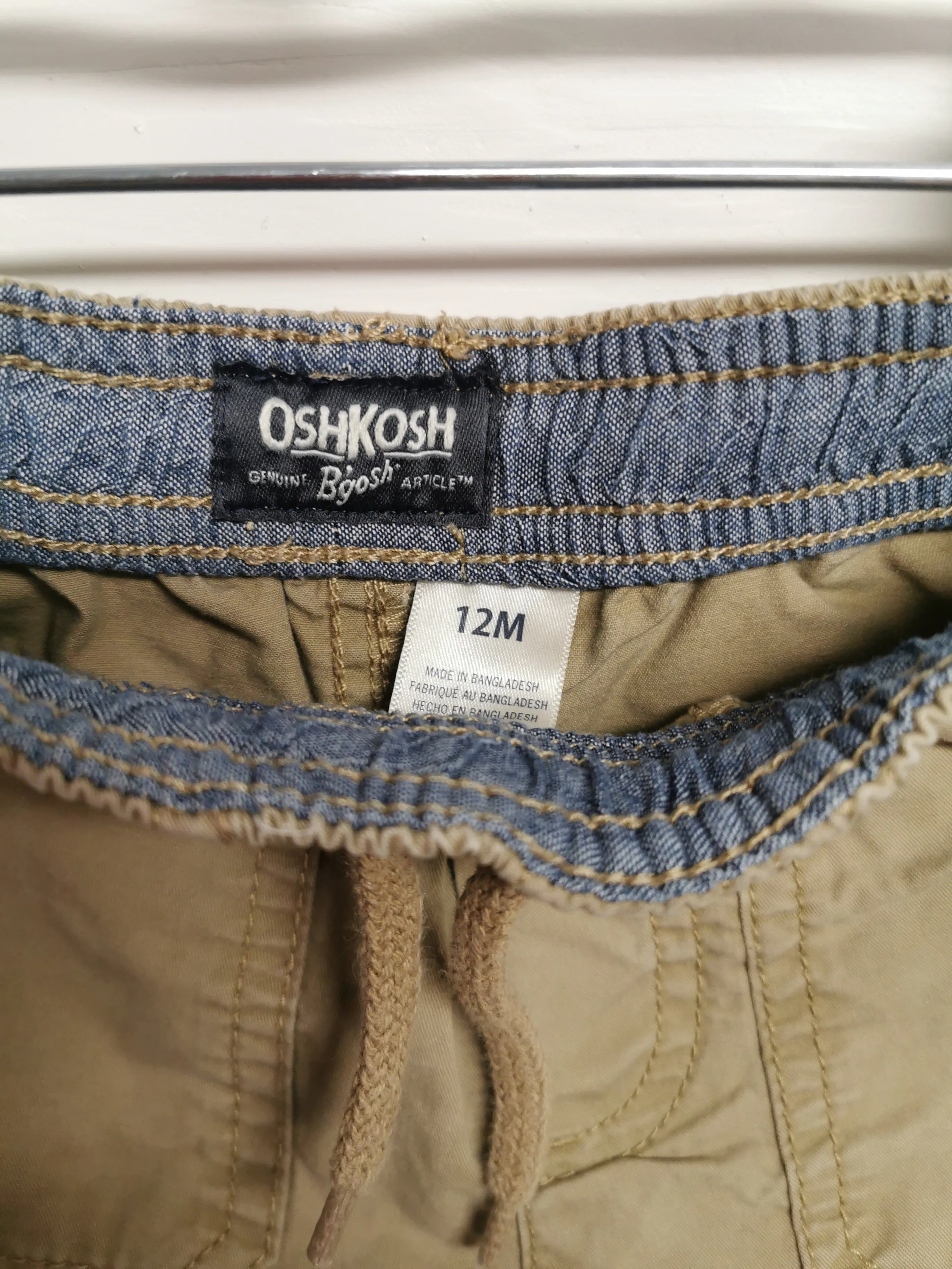 BABY BOY SIZE 12 MONTHS - OSHKOSH, Cotton Shorts EUC B43