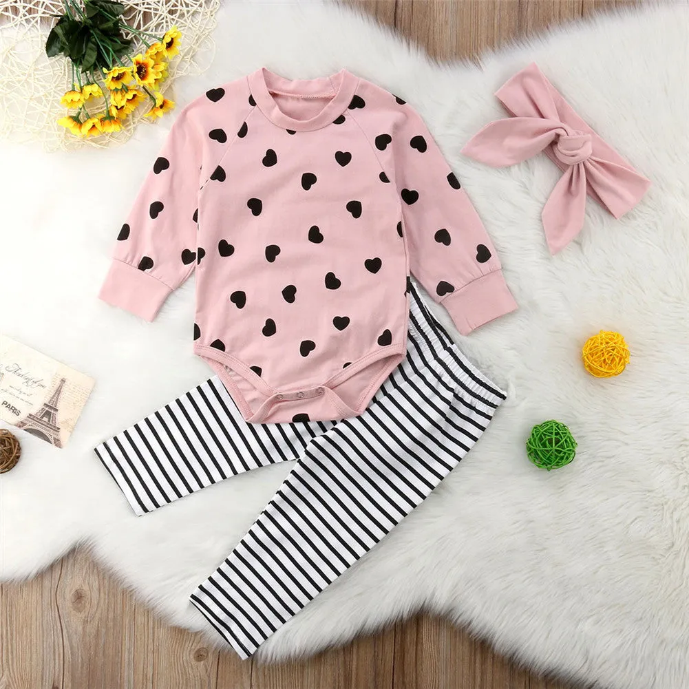 Baby Girl Bodysuit Striped Pants