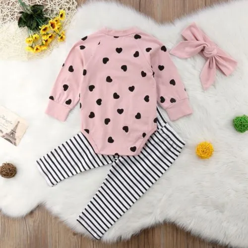 Baby Girl Bodysuit Striped Pants