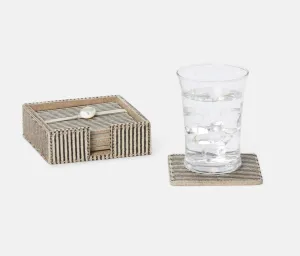 Bandar Coasters / Brown Candy Striped