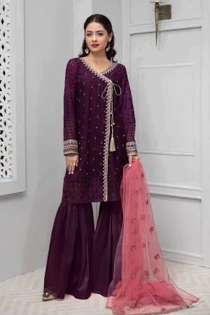 Beautiful Pakistani gharara suit with angrakha style shirt # P2222