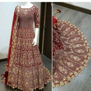 Beautiful shade of Red Gold Indian Bridal choli with lehnga 2019 # B1951