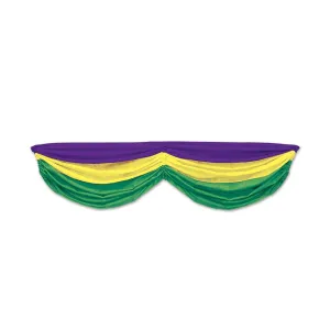 Beistle Mardi Gras Fabric Bunting - Party Supply Decoration for Mardi Gras