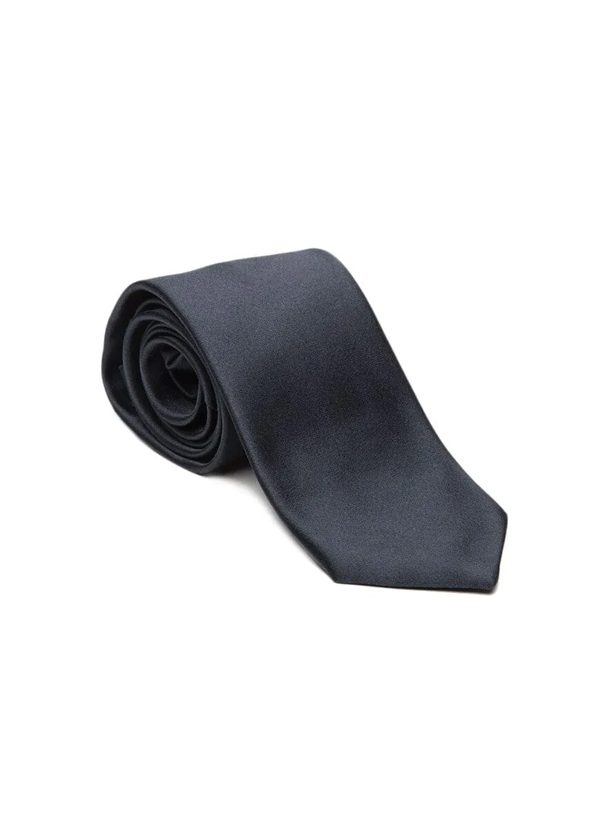 BLACK SILK TIE
