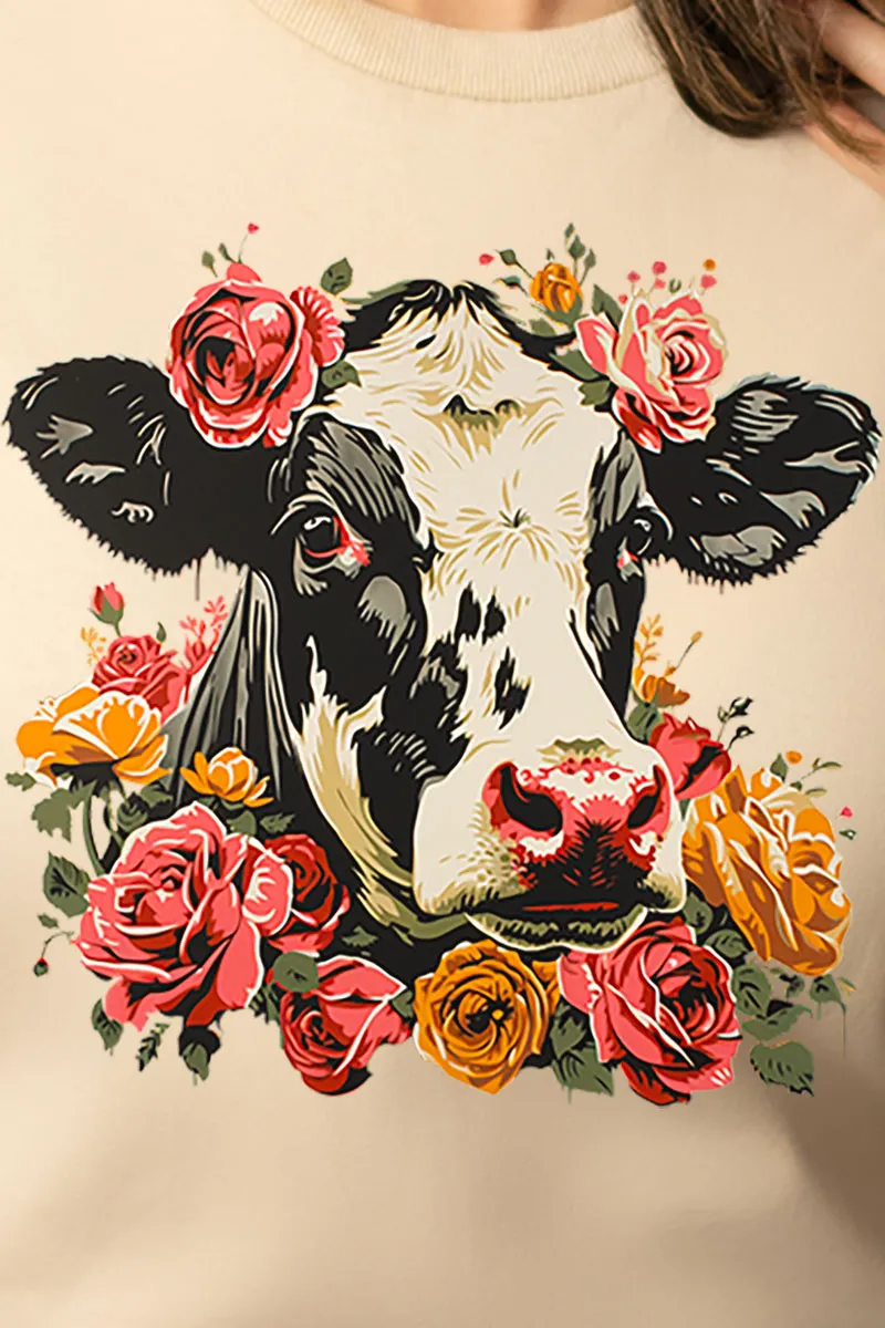 Blossom The Cow Combed Cotton T-Shirt