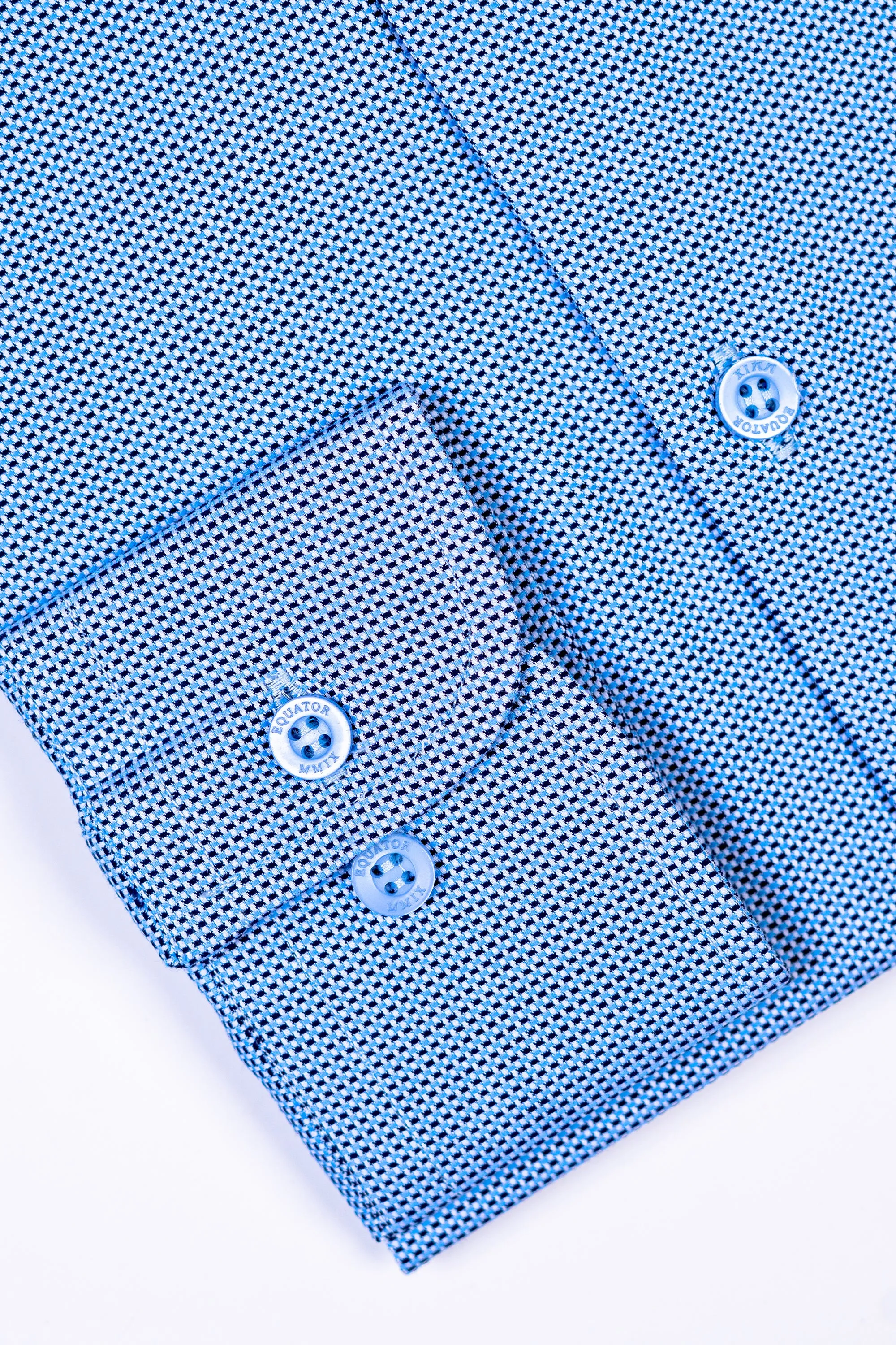 Blue Patterned Formal Shirt