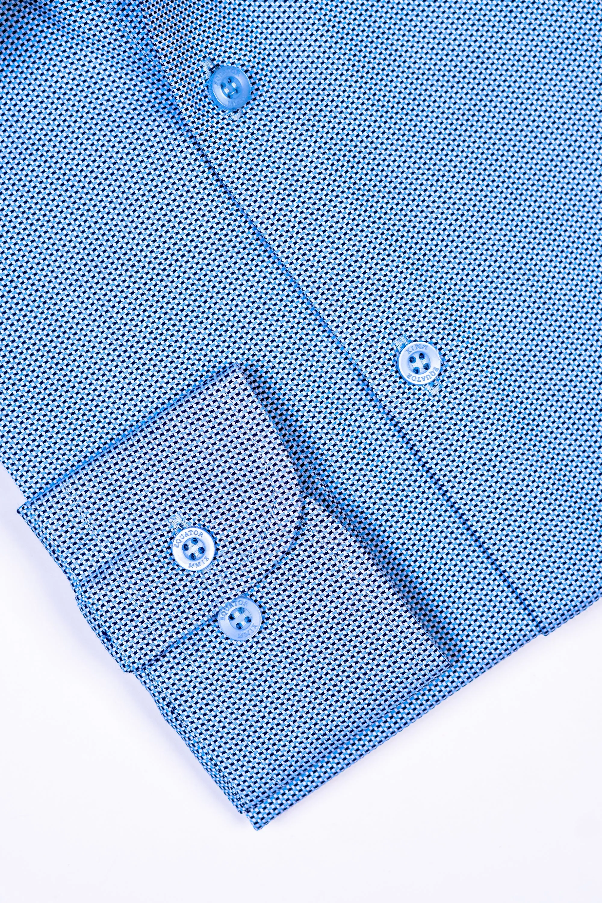 Blue Patterned Formal Shirt