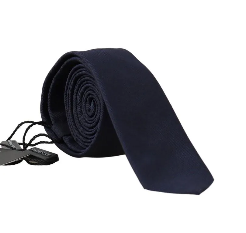 Blue Silk Solid Slim Classic Tie