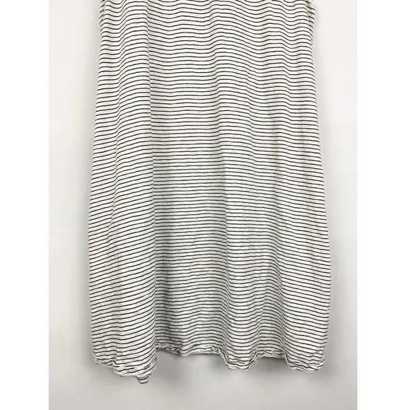 Boden Striped Sleeveless Pom Pom Neck Mini Dress, Black White - Size 18L