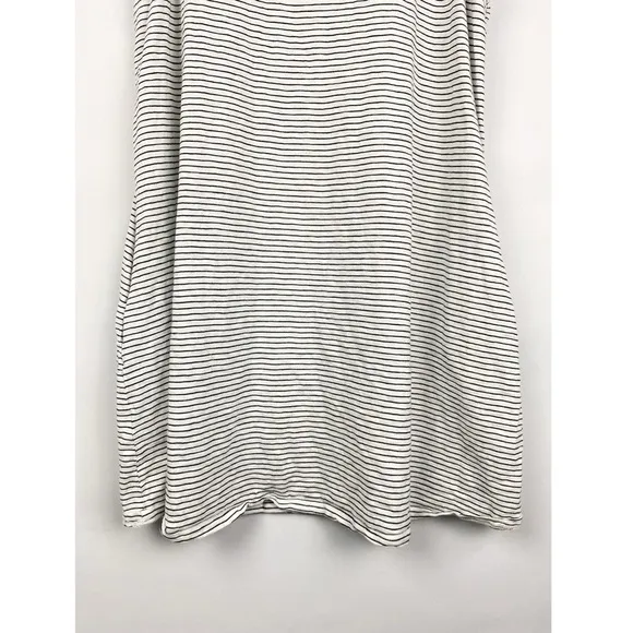 Boden Striped Sleeveless Pom Pom Neck Mini Dress, Black White - Size 18L