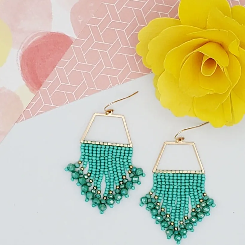 Boho Fringe Seed Bead Earring