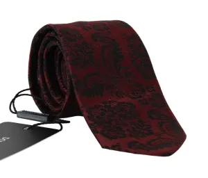 Bordeaux Silk Black Classic Tie