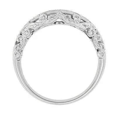 Borola 3/4 Carat Diamond Engagement Ring Setting and Wedding Ring in 18 Karat White Gold