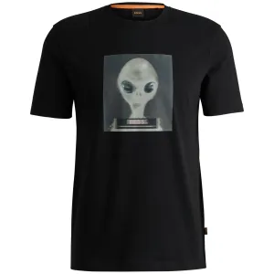 BOSS TE_ALIEN SEASONAL ARTWORK COTTON JERSEY T-SHIRT