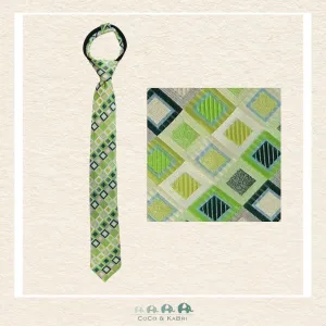 Boys Zipper Tie - Green 14"