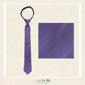 Boys Zipper Tie - Lilac 21"