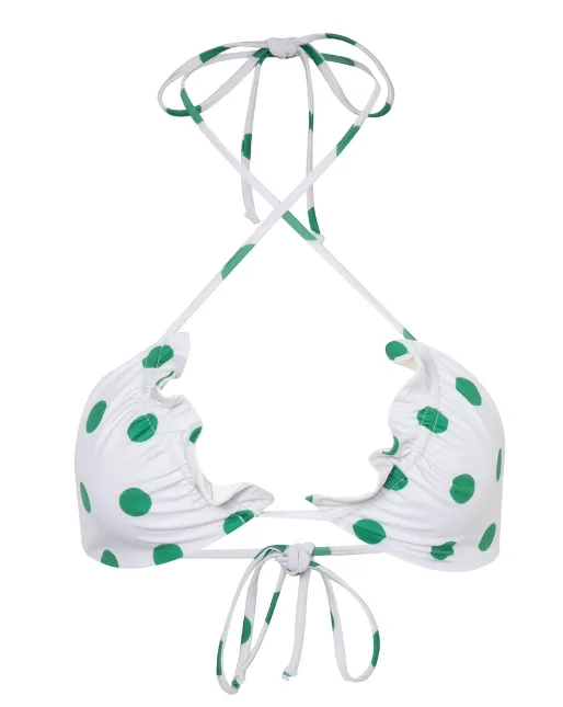 Casa de nada Top Green Polka/Ivory