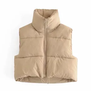 Casual Cotton Sleeveless Winter Vest for Women