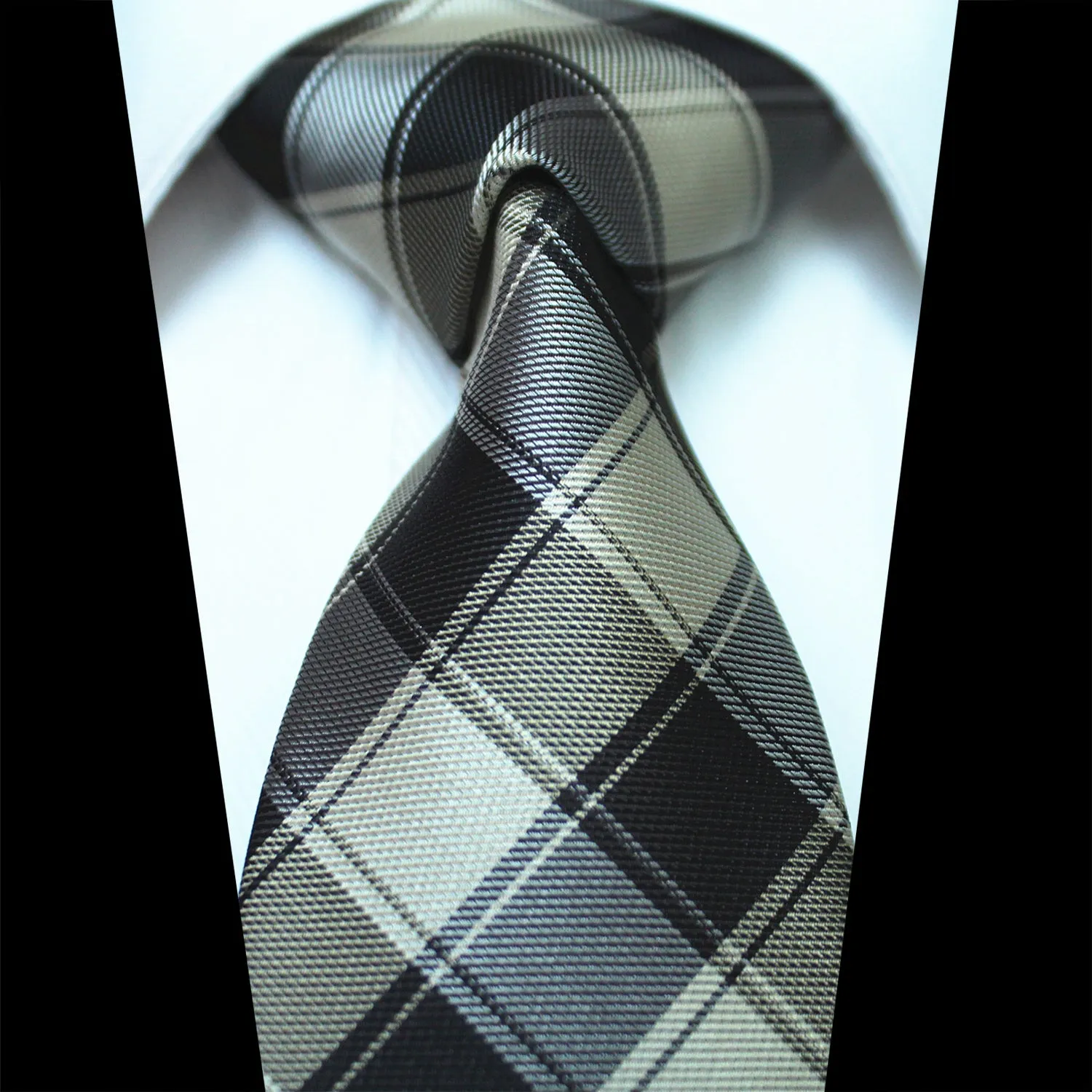 Celino Check 100% Woven Silk Tie for Men Necktie Premium Turkey Made