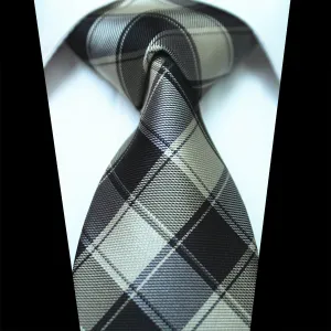 Celino Check 100% Woven Silk Tie for Men Necktie Premium Turkey Made