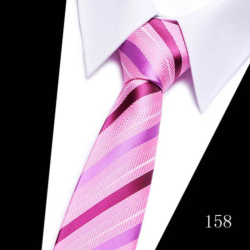 Classic 7cm Ties for Man Silk Tie Luxury Striped Plaid Checks Business Neck Tie for Men Suit Cravat Wedding Party Neckties