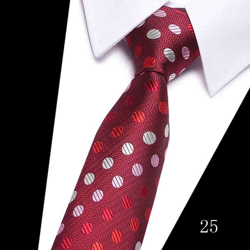 Classic 7cm Ties for Man Silk Tie Luxury Striped Plaid Checks Business Neck Tie for Men Suit Cravat Wedding Party Neckties