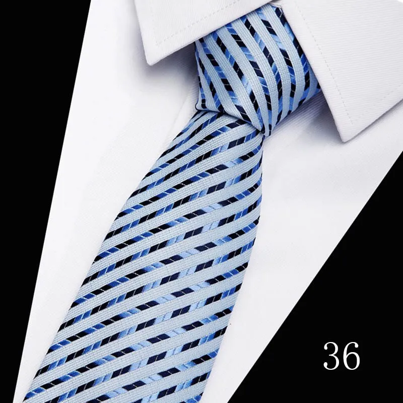Classic 7cm Ties for Man Silk Tie Luxury Striped Plaid Checks Business Neck Tie for Men Suit Cravat Wedding Party Neckties