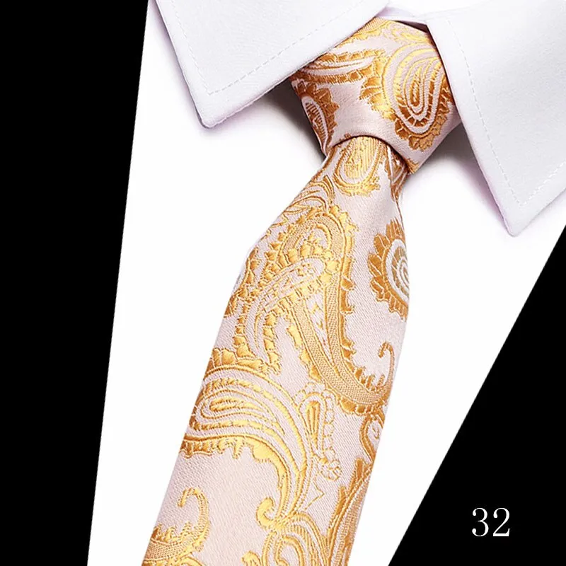 Classic 7cm Ties for Man Silk Tie Luxury Striped Plaid Checks Business Neck Tie for Men Suit Cravat Wedding Party Neckties