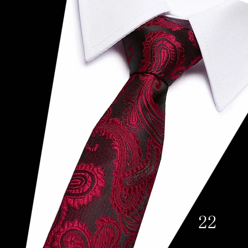 Classic 7cm Ties for Man Silk Tie Luxury Striped Plaid Checks Business Neck Tie for Men Suit Cravat Wedding Party Neckties