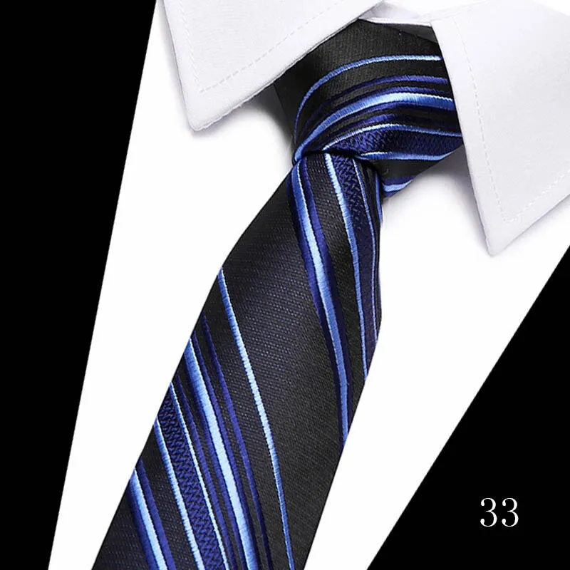 Classic 7cm Ties for Man Silk Tie Luxury Striped Plaid Checks Business Neck Tie for Men Suit Cravat Wedding Party Neckties