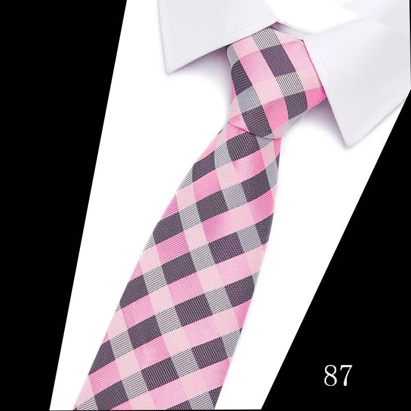 Classic 7cm Ties for Man Silk Tie Luxury Striped Plaid Checks Business Neck Tie for Men Suit Cravat Wedding Party Neckties
